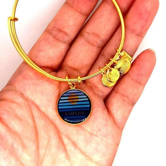 Alex and Ani Blue Simplify Bracelet - Picture 3 of 3